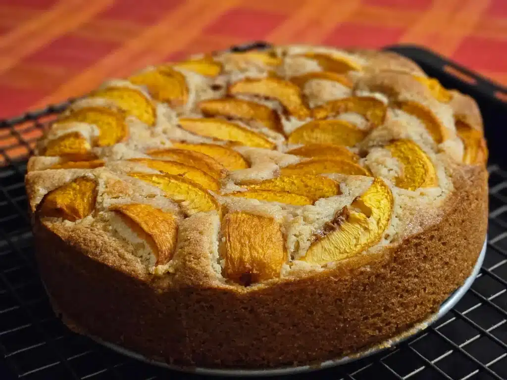 Sourdough Peach Cake / www.quichentell.com