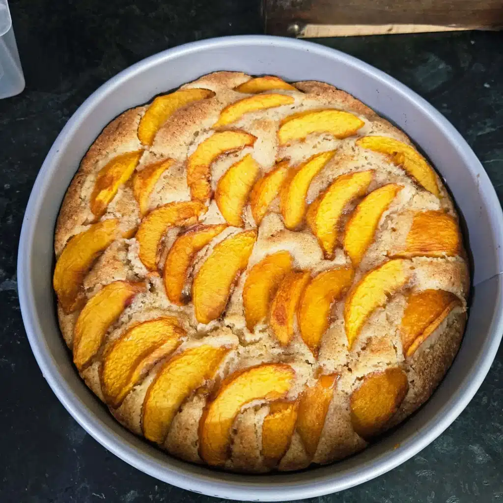 Sourdough Peach Cake / www.quichentell.com